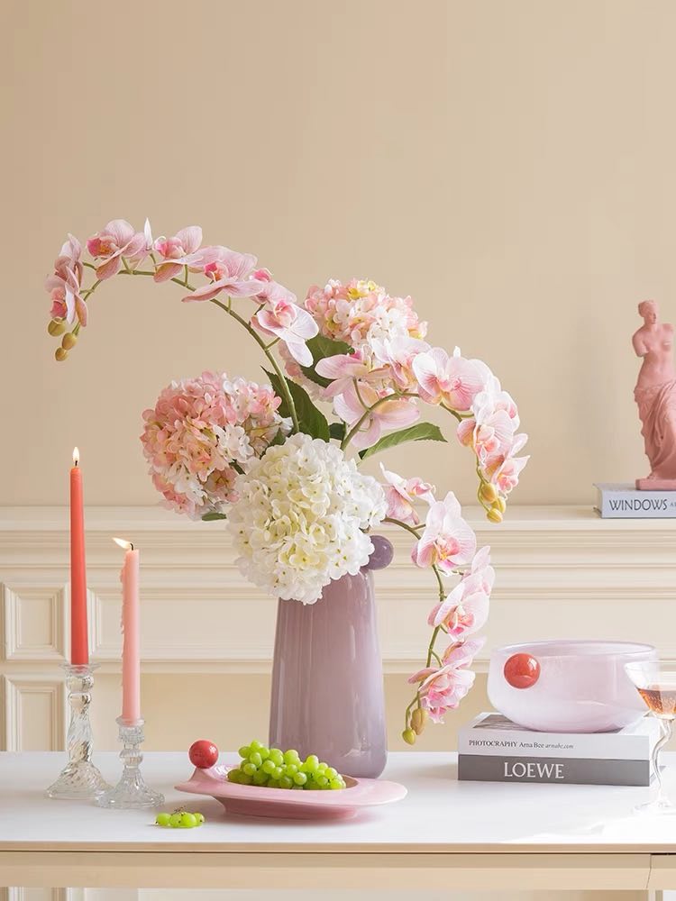 Jelly Bean Cylinder Vase - Whimsical Dopamine Centerpiece Vase