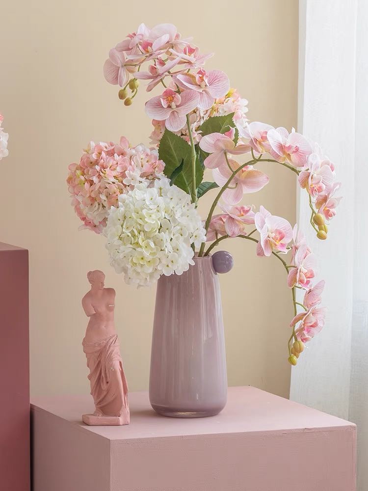 Jelly Bean Cylinder Vase - Whimsical Dopamine Centerpiece Vase