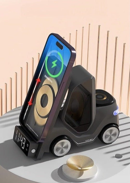 4 in 1 Forklift Fast Wireless Charging Station Dock for iPhone,