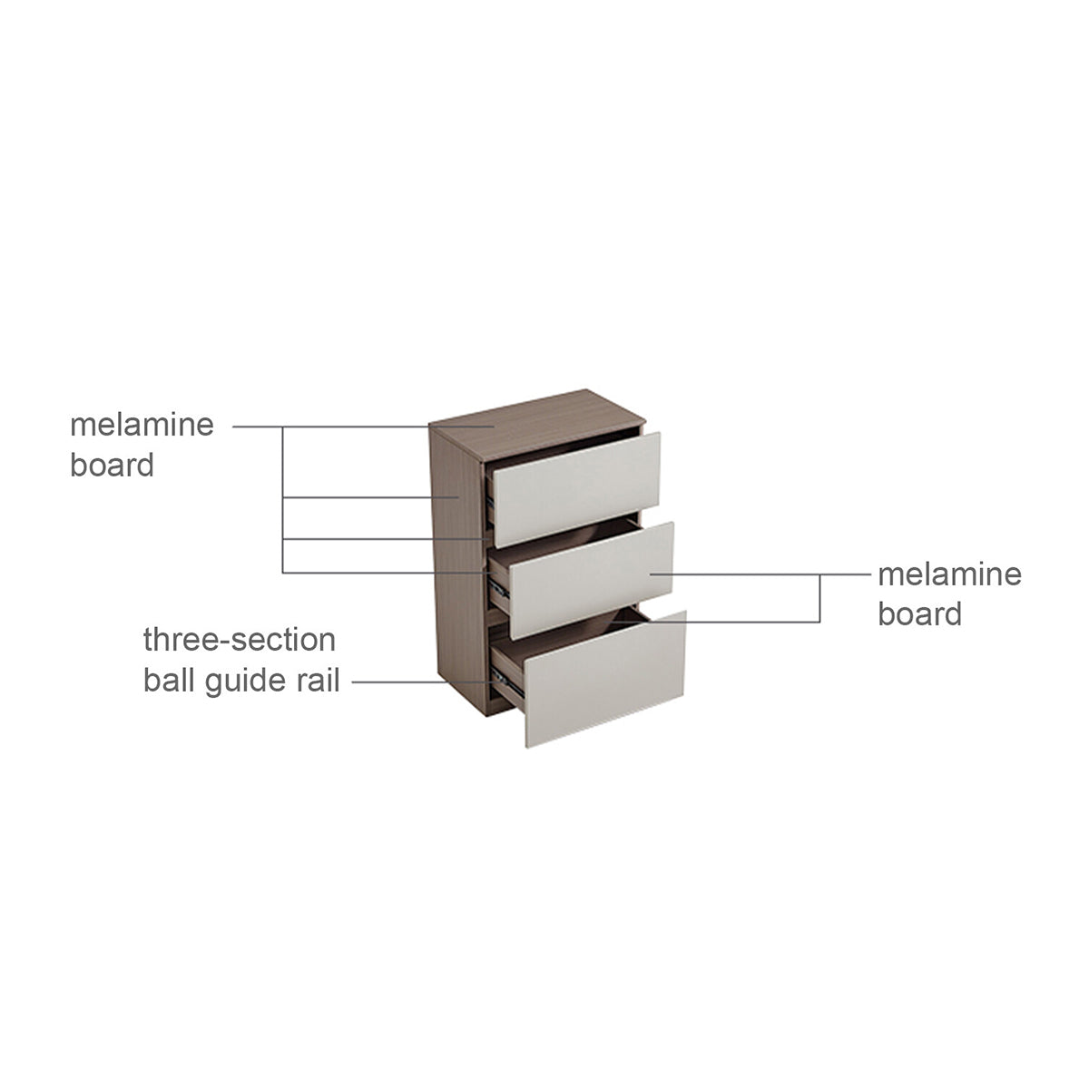 Cappuccino Taupe Chest Drawers-2