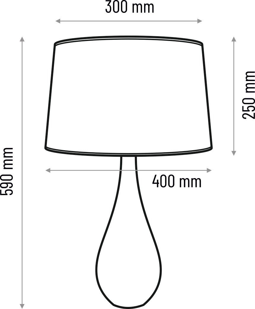 Table Lamp Vase - Oak