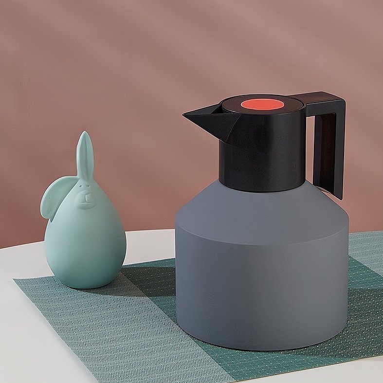 Insulated Geometric Water Pitcher - Large Thermal Jug for Cold or Hot