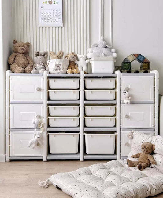 Odin Bear Ivory Storage Cabinet Set-0